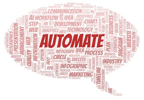 Automate typography word cloud create with the text only. Stock Illustration