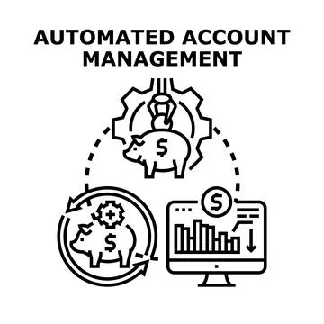 Automated account management process and digital control Stock Illustration