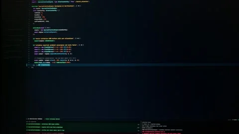 Automated Ai Code Testing Running in Dark Developer Interface Screen Stock Footage 347518618