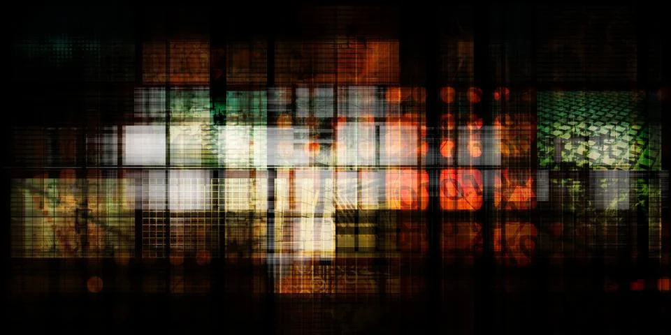 Automated Algorithmic Decision-Making Digital Framework Stock Illustration