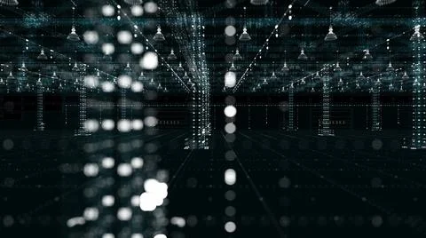 The automated and digitalized warehouse of the future Stock-Illustration