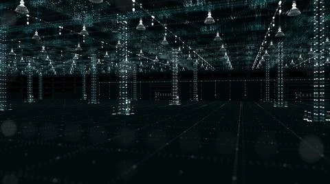 The automated and digitalized warehouse of the future Stock-Illustration