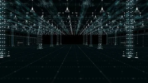 The automated and digitalized warehouse of the future Stock-Illustration