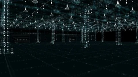 The automated and digitalized warehouse of the future Stock-Illustration
