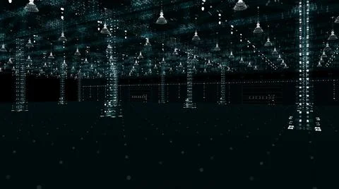 The automated and digitalized warehouse of the future Stock-Illustration