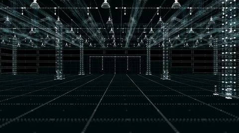 The automated and digitalized warehouse of the future Stock-Illustration