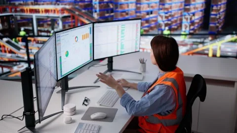 Automated And Streamlined Warehouse Logistics For Increased Efficiency Stock Footage 321961321