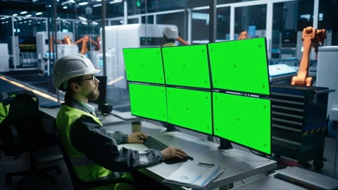 Automated Assembly Line Operator Using C... | Stock Video | Pond5