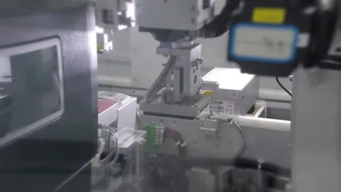 Automated assembly machine at work Stock Footage 347981352