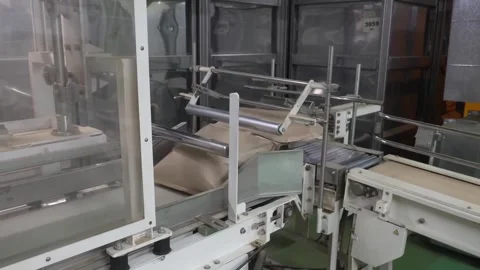 Automated Bagging Machine on a Green Tea Production Line Stock Footage 340009855