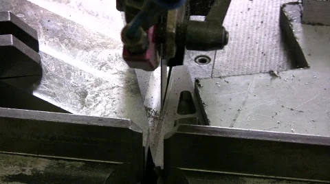 Automated bandsaw Stock Footage
