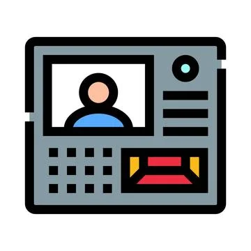 Automated border control station for identity verification Ilustración de archivo