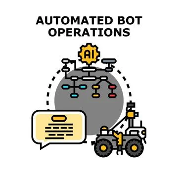 Automated bot operations planning via artificial intelligence 스톡 일러스트