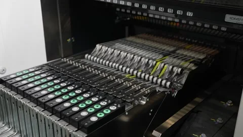 Automated car tire making machine working in process production Stock Footage 258641478