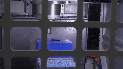 Automated CNC drilling machine in process Video stock 70540282