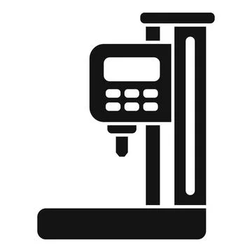 Automated cnc machine icon simple vector. Printer control Stockillustratie
