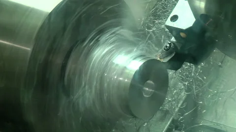 Automated cnc turning milling machine Stock-Footage 160364433