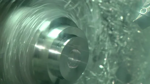 Automated cnc turning milling machine Stock-Footage 160365367