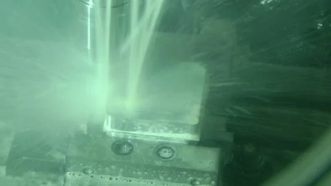 Automated cnc turning milling machine Stock-Footage 160365587