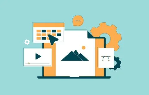 Automated content scheduling helps maintain consistent brand presence, improves Stock Illustration
