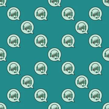 Automated Cryptocurrency Trading vector colored seamless pattern Stock Illustration