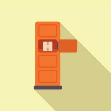 Automated delivery system placing package Stock Illustration