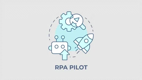 Automated development workflows blue concept icons animation set Stock Footage 337937415