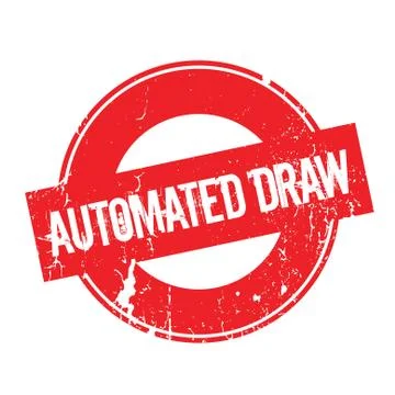 Automated Draw rubber stamp Stock Illustration