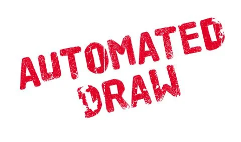 Automated Draw rubber stamp Stock Illustration