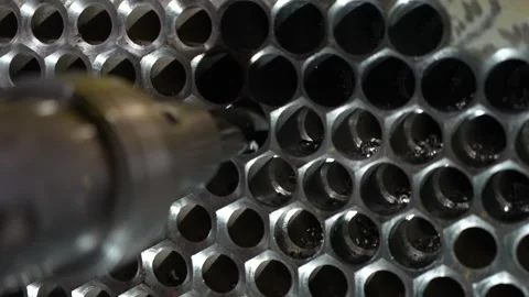 Automated drill on industrial machine. Video stock 300759804