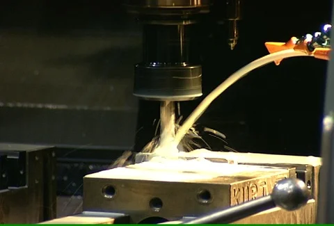 Automated Drill Zoom Out Stock Footage 97073532