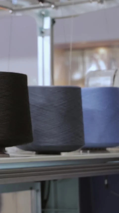 Automated Elegance in Garment Manufacturing Threads Stock Footage 341068806