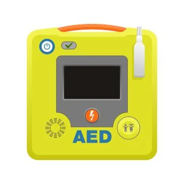 Automated external defibrillator AED icon Stock Illustration