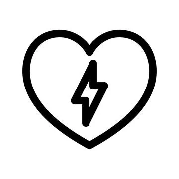 Automated external defibrillator (AED) line icon Stock Illustration