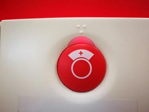 Automated External Defibrillator (AED machine) at Gate door in Thailand inter Stock Photos