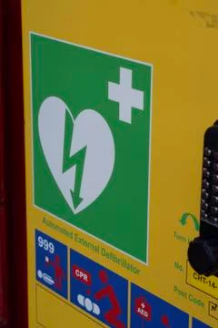 Automated external defibrillator Foto stock