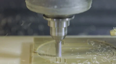 Automated factory machine carves into plastic 動画素材 45896384