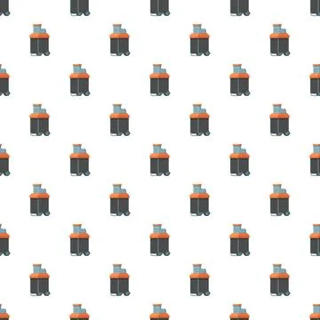 Automated floor cleaning scrubber machine seamless pattern Stock Illustration