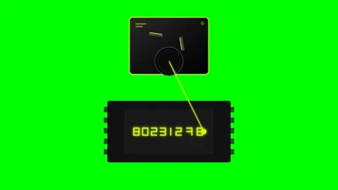 Automated Galvanometer Laser Marking System Numeric Serial Number Etching o.. Stock Footage 346674359