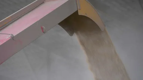 Automated grain drying in the granary Stock Footage 201369132