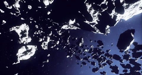 Automated harvesters and drones perform hazardous space mining operations Stock Footage 333564335