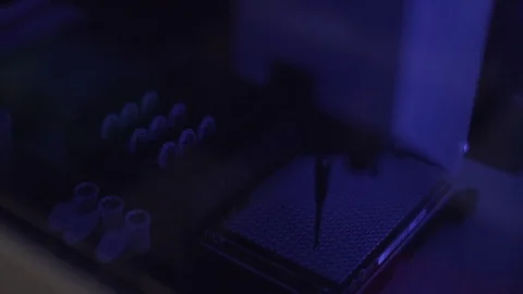 Automated High-Precision Pipette Machine Stock Footage 71455180