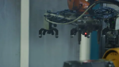 Automated High Tech Production Plant - Robotic Automation Factory Stock Footage 167029331