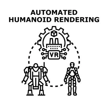Automated humanoid rendering and virtual reality technologies イラスト素材