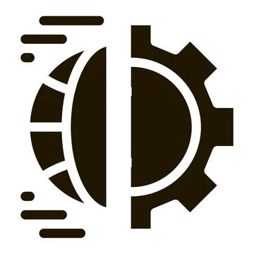 Automated internet settings icon Vector Glyph Illustration Stockillustratie