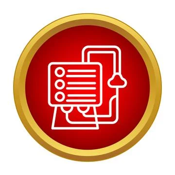 Automated laboratory analysis machine icon for medical diagnostics Stock Illustration