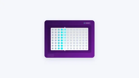 Automated Laboratory Microplate Reader Icon with Indigo Gradient and Sequen.. Stock-Footage 346202434