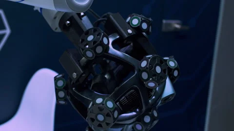 Automated laser arm manipulator during quality control. Stock Footage 337548903