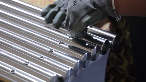 Automated Laser Cladding in CNC Lathe Precision Metal Additive Stock Footage 322733963