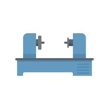 Automated lathe icon flat isolated vector Illustrazione stock